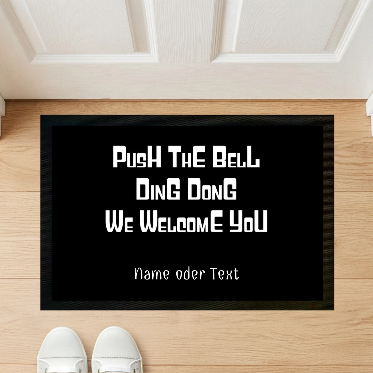 Push the bell ding dong we welcome you - Indoor Fußmatte 60×40 cm