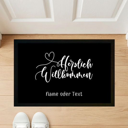 Herzlich Willkommen - Indoor Fußmatte 60×40 cm