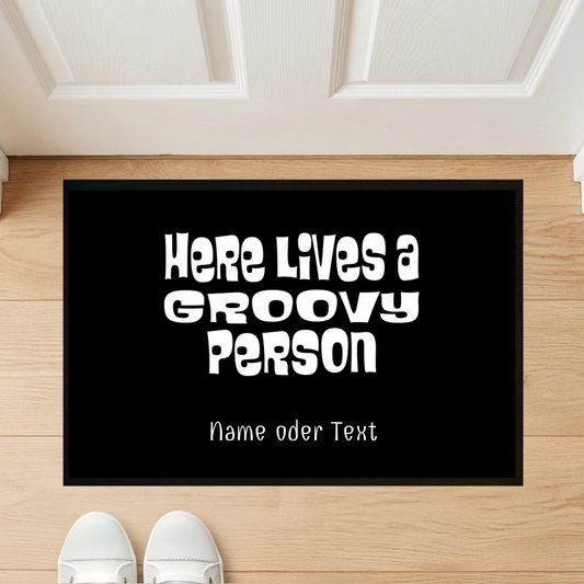 Here lives a groovy person - Indoor Fußmatte 60×40 cm - nomodi